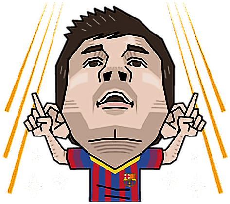 Barca Messi Neymar Ineasta Zavi Football Argentina - การ์ตูน Ronaldo (538x456)
