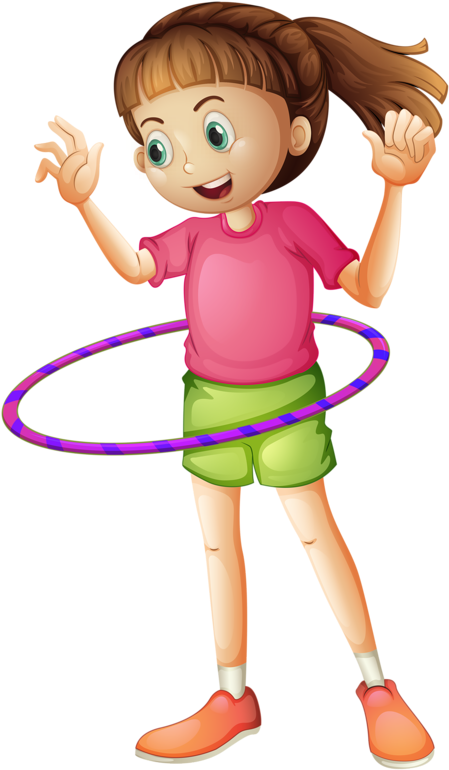 Buy Girl Playing With Hulahoop By Interactimages On - Girl Sport Clipart Png (498x800)