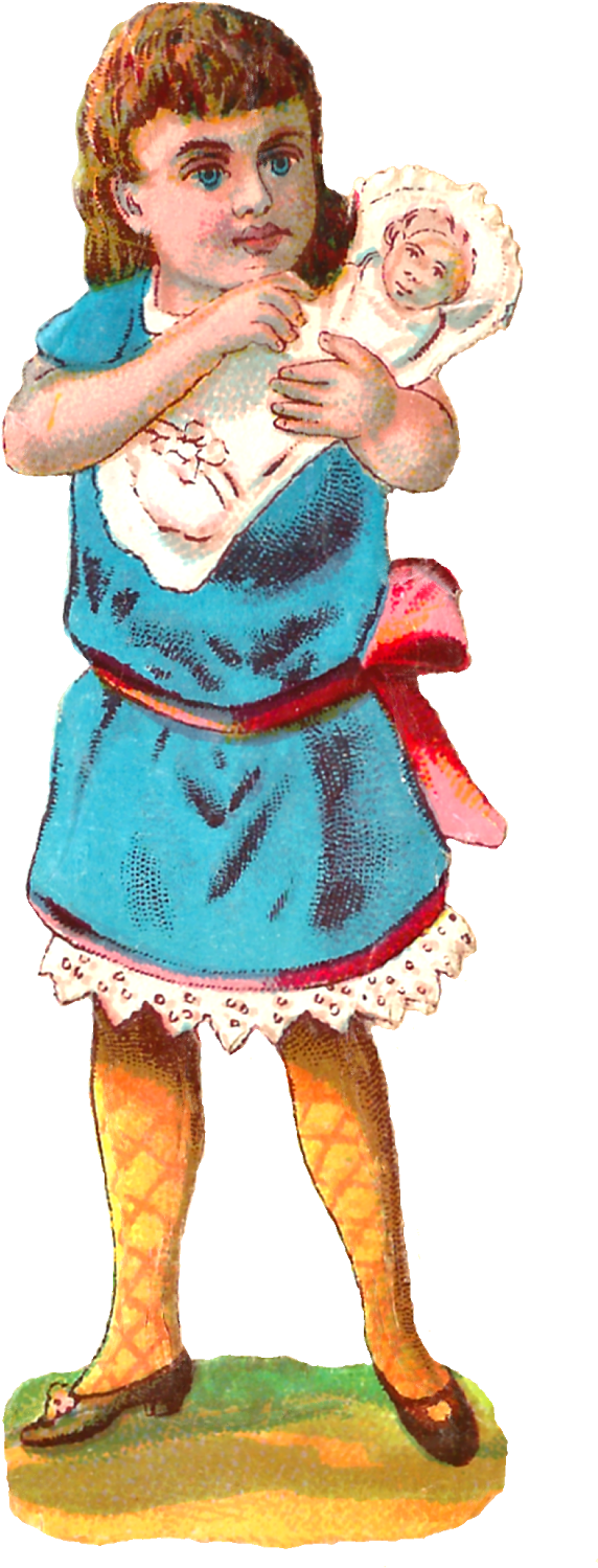 I Created These Digital Girl Clip Arts From Victorian - Illustration (664x1600)