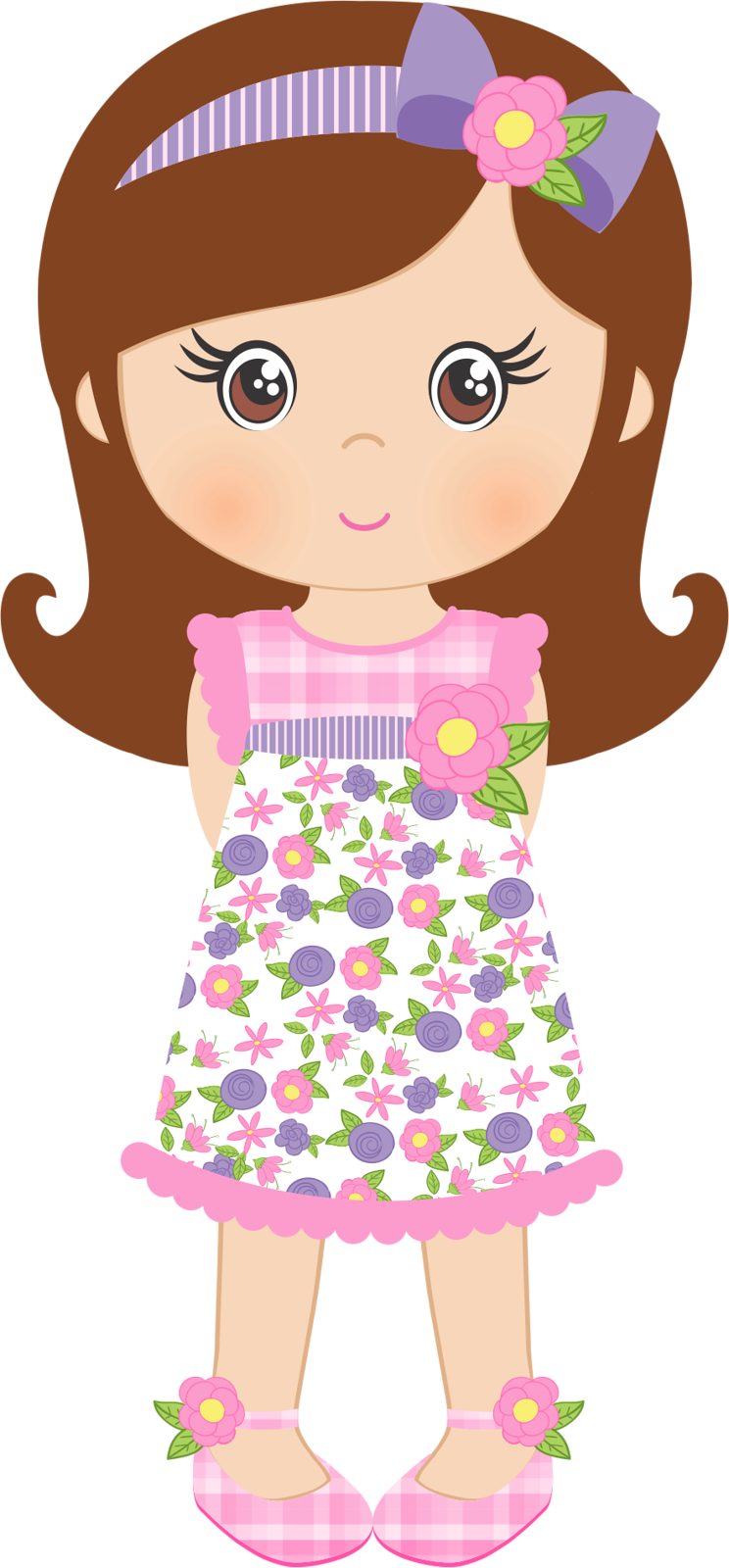Doll Clipart Shabby - Clipart Petite Fille (744x1600)