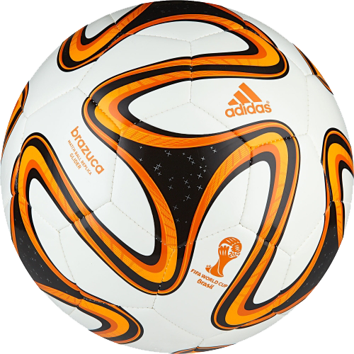 Adidas Brazuca Glider Football, Size 5 (white/orange) (500x500)