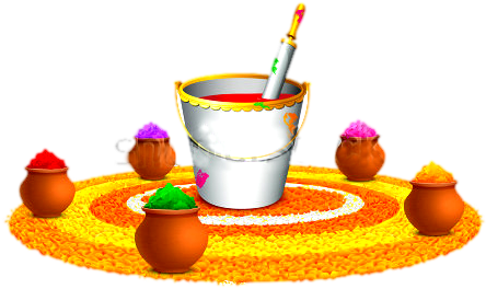 Download Png Image Report - Holi Colour Bucket Png (450x283)