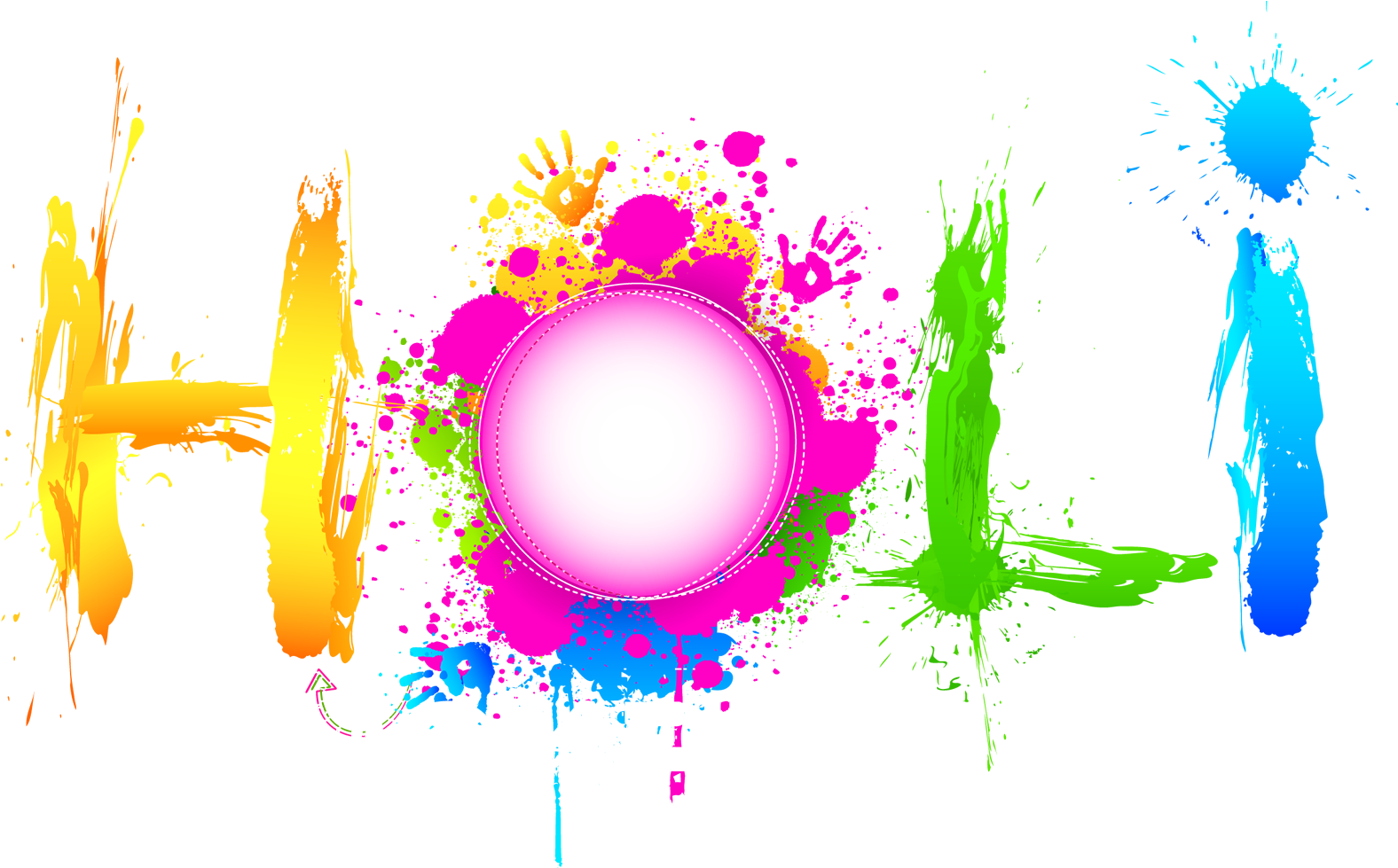 Download Png Image Report - Happy Holi Png Text (1600x978)