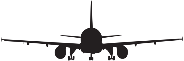 Airplane Silhouette Clip Art Png Image - Airplane Silhouette Clip Art (600x201)