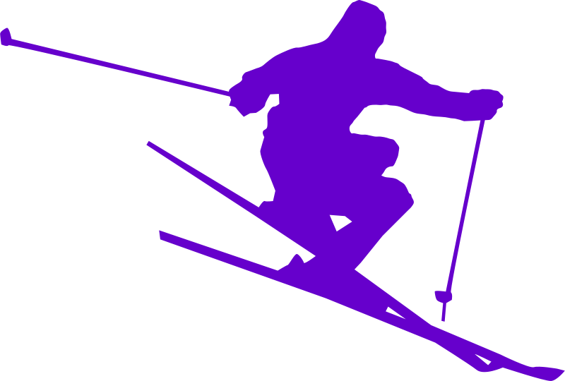 Clip Art Tags - Downhill Skier Vector (800x540)
