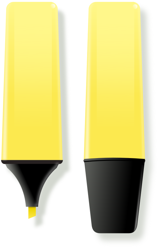 Install Modi For Use With Microsoft Office - Yellow Highlighter Pen Vector (513x800)