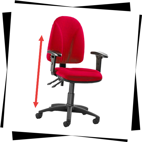 Adjust The Backrest's Height And Tilt Until You Are - Goal Mid Back Operator Chair (500x500)