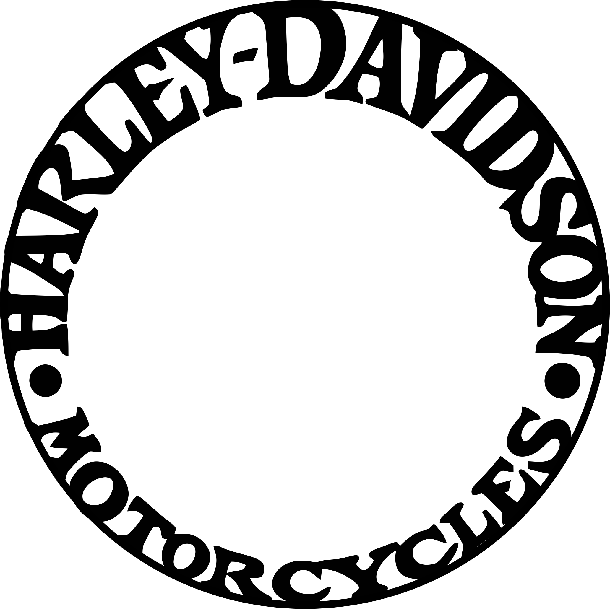 Anchor Monogram, Harley Davidson, Anchors, Silhouette - Harley Davidson Decal Stickers (2064x2062)