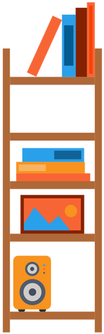 Office Bookshelf Illustration Transparent Png - Bookshelf Png (512x512)