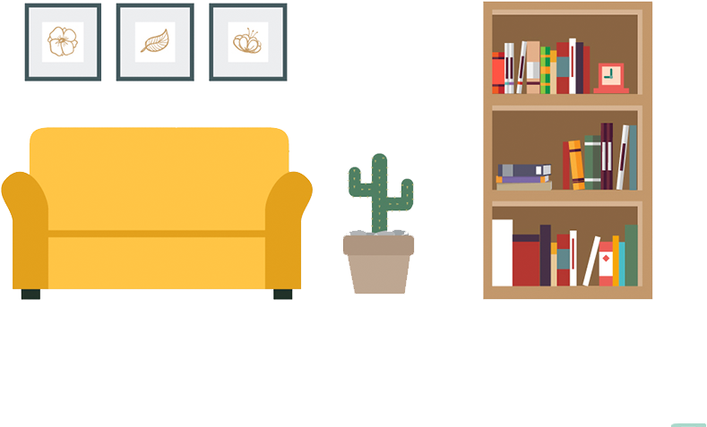 Home Furniture Ilrations Free Vector And Png The Graphic - Sala De Estar Para Dibujar (1200x628)