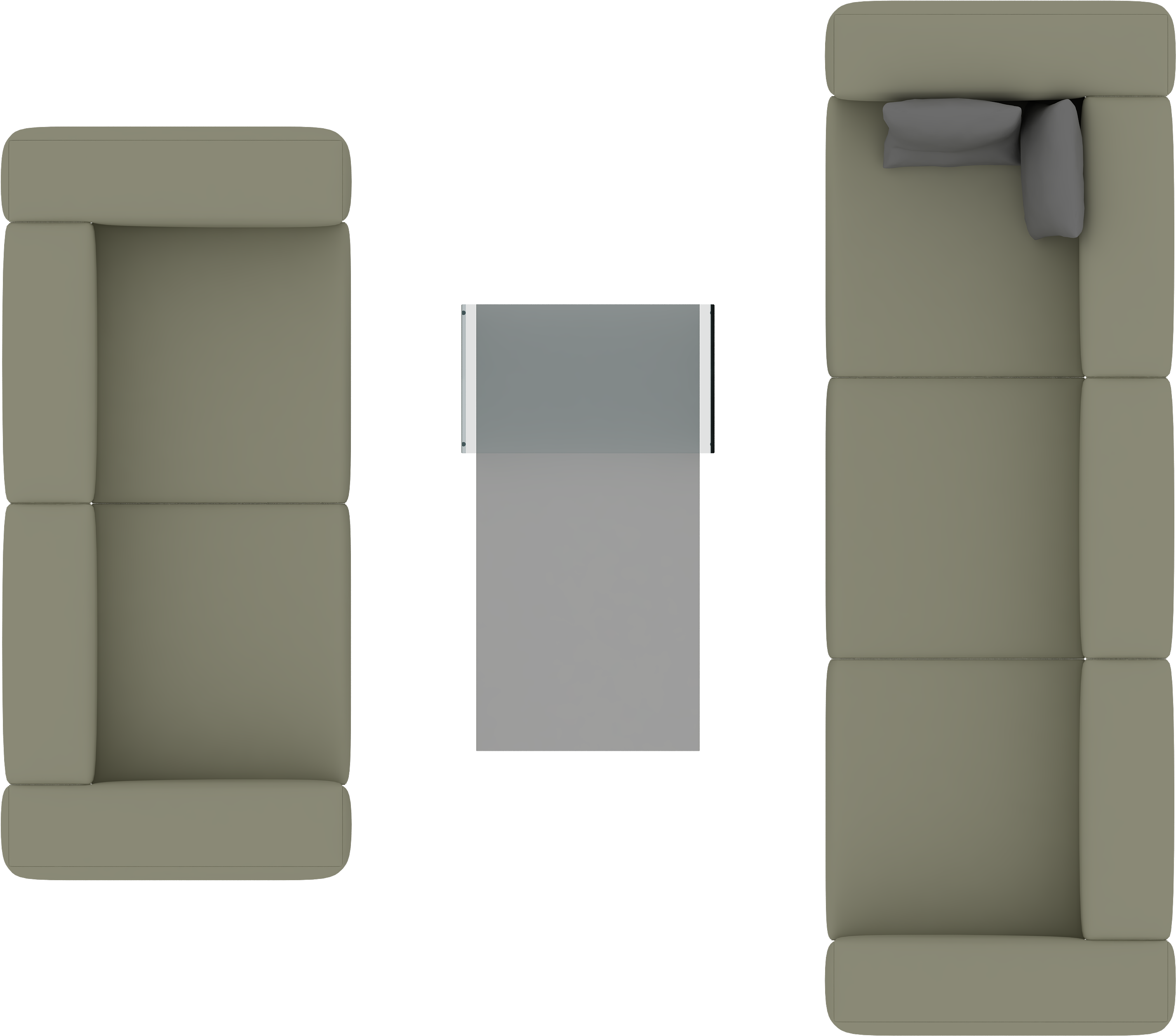 Modern Furniture Top View - Sofa Top View Png (3000x3000)