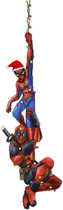 Pin By Christian Mutz On Deadpool - Deadpool Spiderman Merry Christmas (231x685)