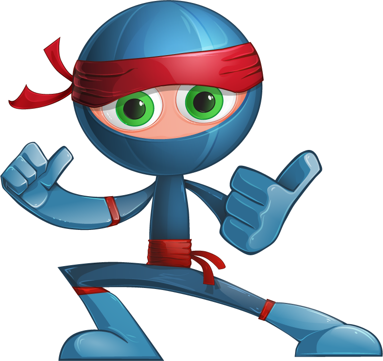 Them Anywhere To Boost Your Marketing And Your Return - Cartoon Blue Ninja (771x727)