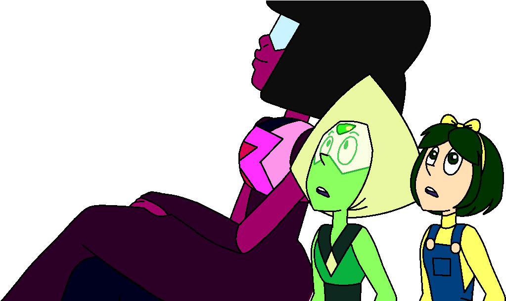 Garnet, Peridot And Breena Are Stargazing By Magic - Cartoon (1053x608)