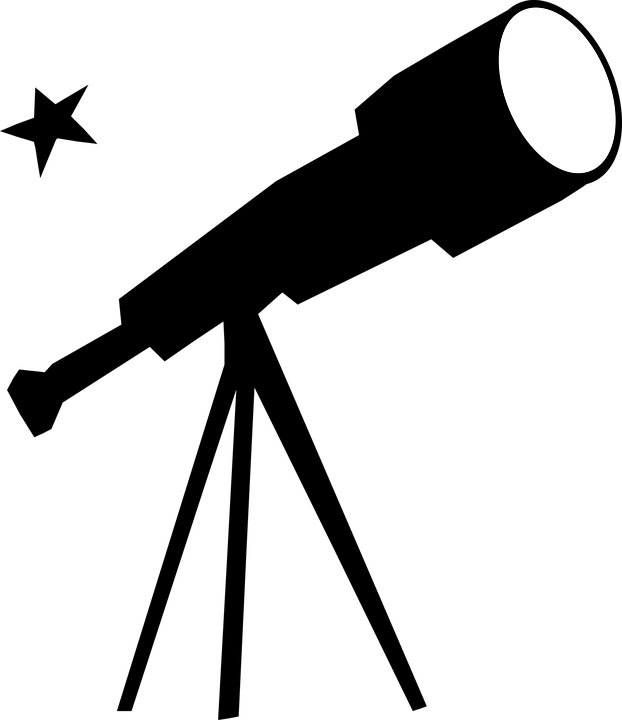 Astronomy Night At The Museum - Telescope Black And White (622x720)