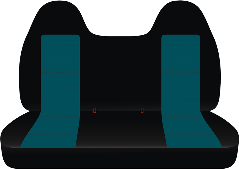 Co 26-34 Black & Teal Cotton, Ford F 150 Bench Molded - Car Seat (830x604)