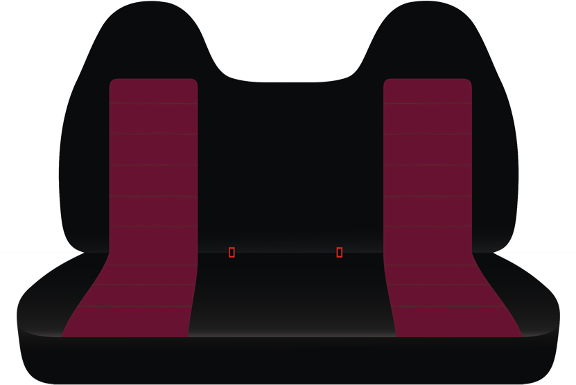 Co 26-84 Black & Burgundy Cotton, Ford F 150 Bench - Car Seat Cover (830x604)