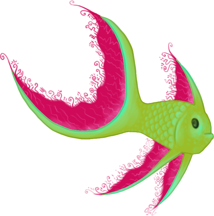 I Usually Wouldn't Start Painting Until I Had An Image - Fish (722x728)