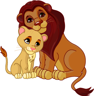 Next - Cartoon Lion With Cub (800x800)