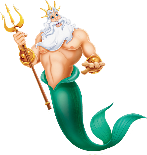 King Triton Clipart - King Triton Little Mermaid (508x529)
