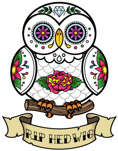 Hedwig Sugar Skull - Sugar Skull Harry Potter (630x630)