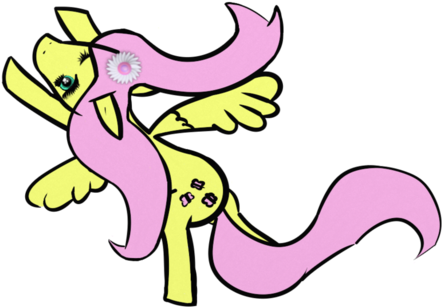 Fluttershy Flying - Fluttershy Flying (500x358)