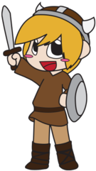 Cute Viking - Cute Viking Girl Cartoon (674x518)