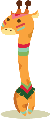 Cartoon Giraffe Painting - Illustration (567x567)