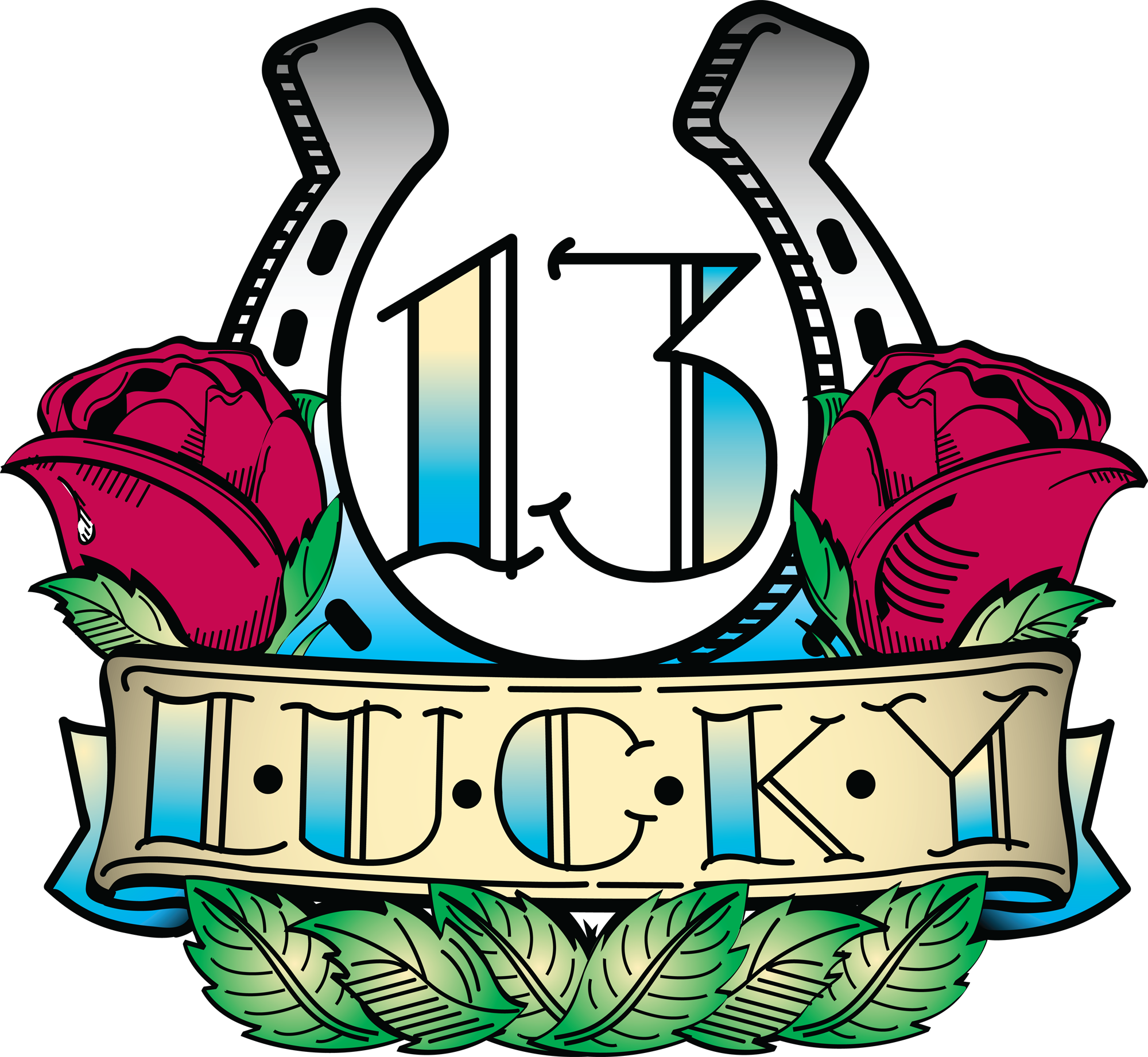 Superstition - Clipart - Lucky 13 Tattoo Designs (2000x1842)