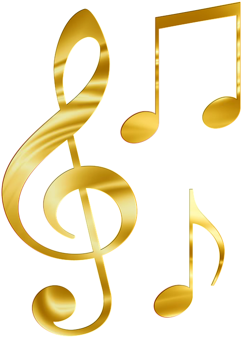 Choir Notes Cliparts 16, Buy Clip Art - Music Note Gold Png (509x720)