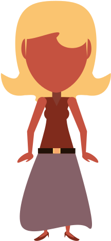 Retro Woman Cartoon Vector Icon Illustration - Cartoon (550x550)