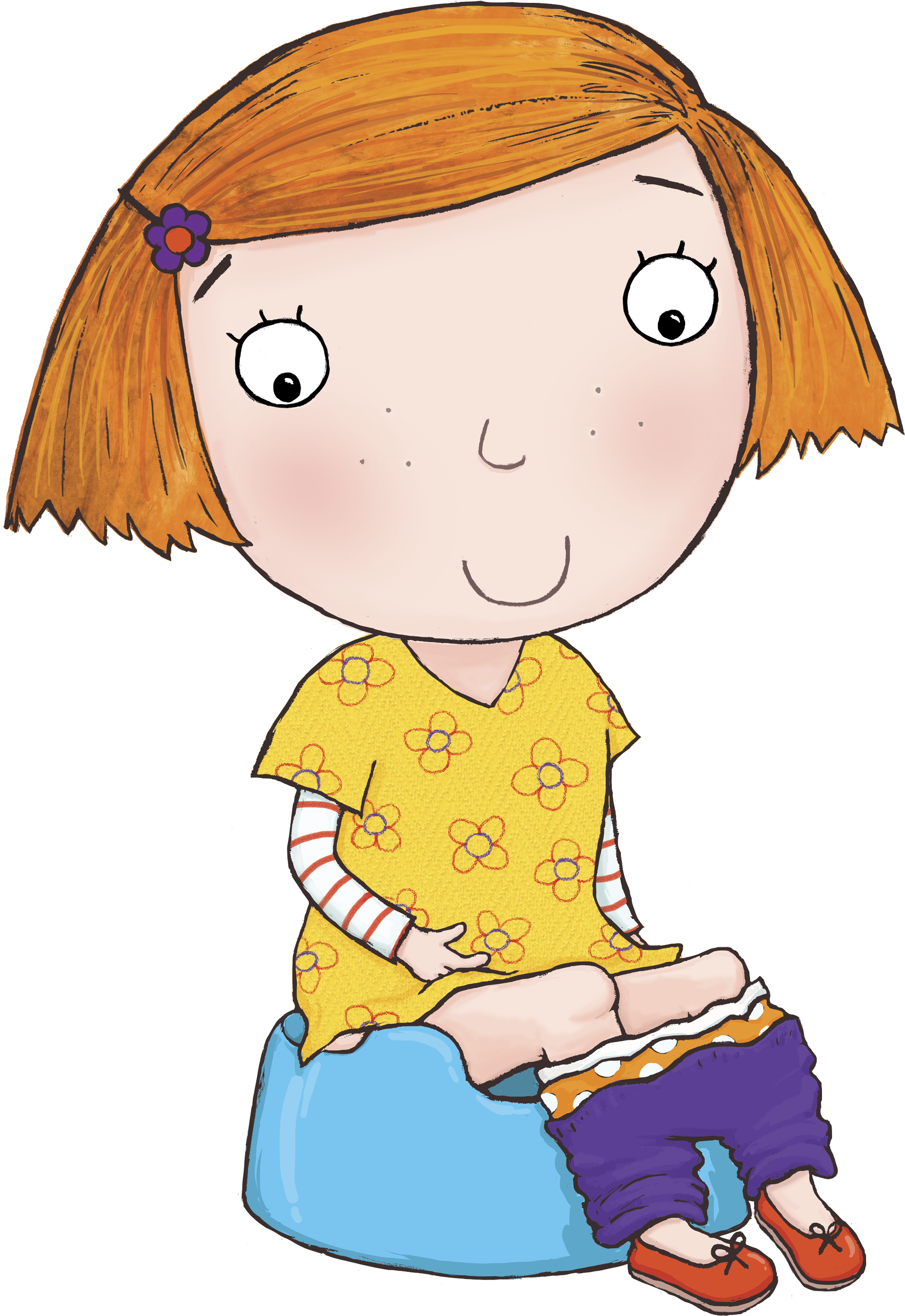 Girl On Potty - Potty Training Animated (2480x3508)
