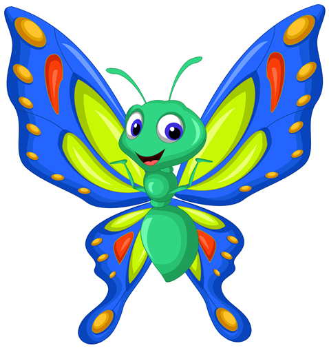 Cartoon Image Of Butterfly (500x525)