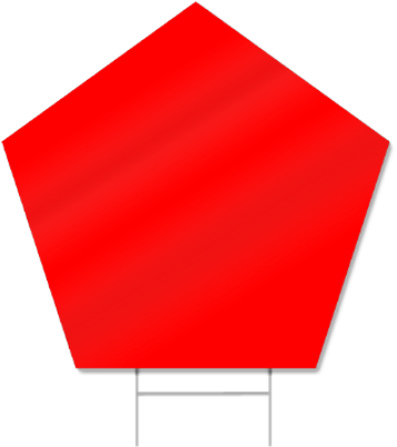 Pentagon Shaped Sign - Sign (450x450)