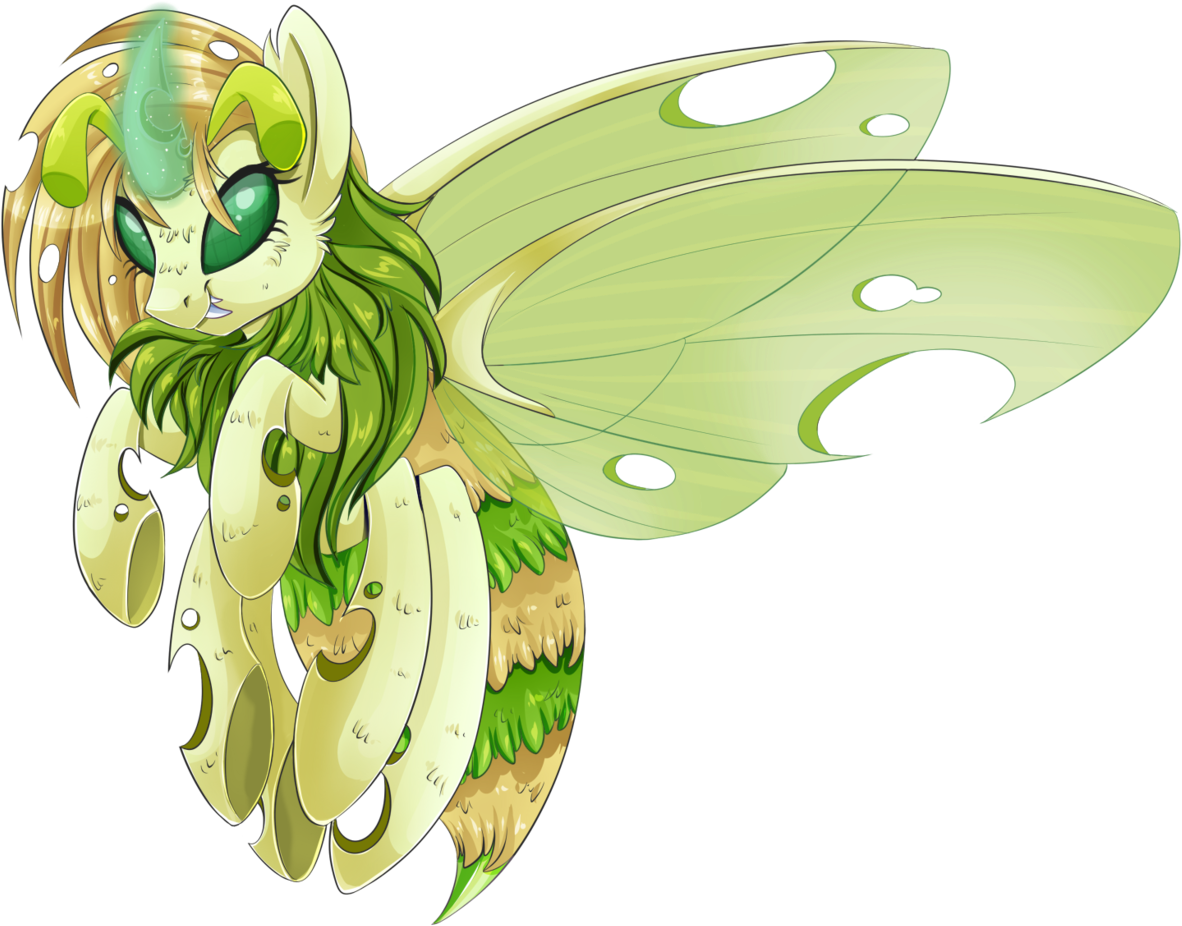 Blackfreya, Bee, Changeling, Safe, Simple Background, - Cartoon (1232x1024)