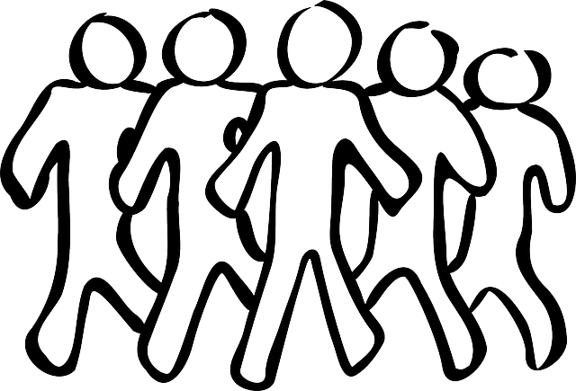 Sketch, People, Team, Free, Meeting, Sports - Team Clip Art (640x435)