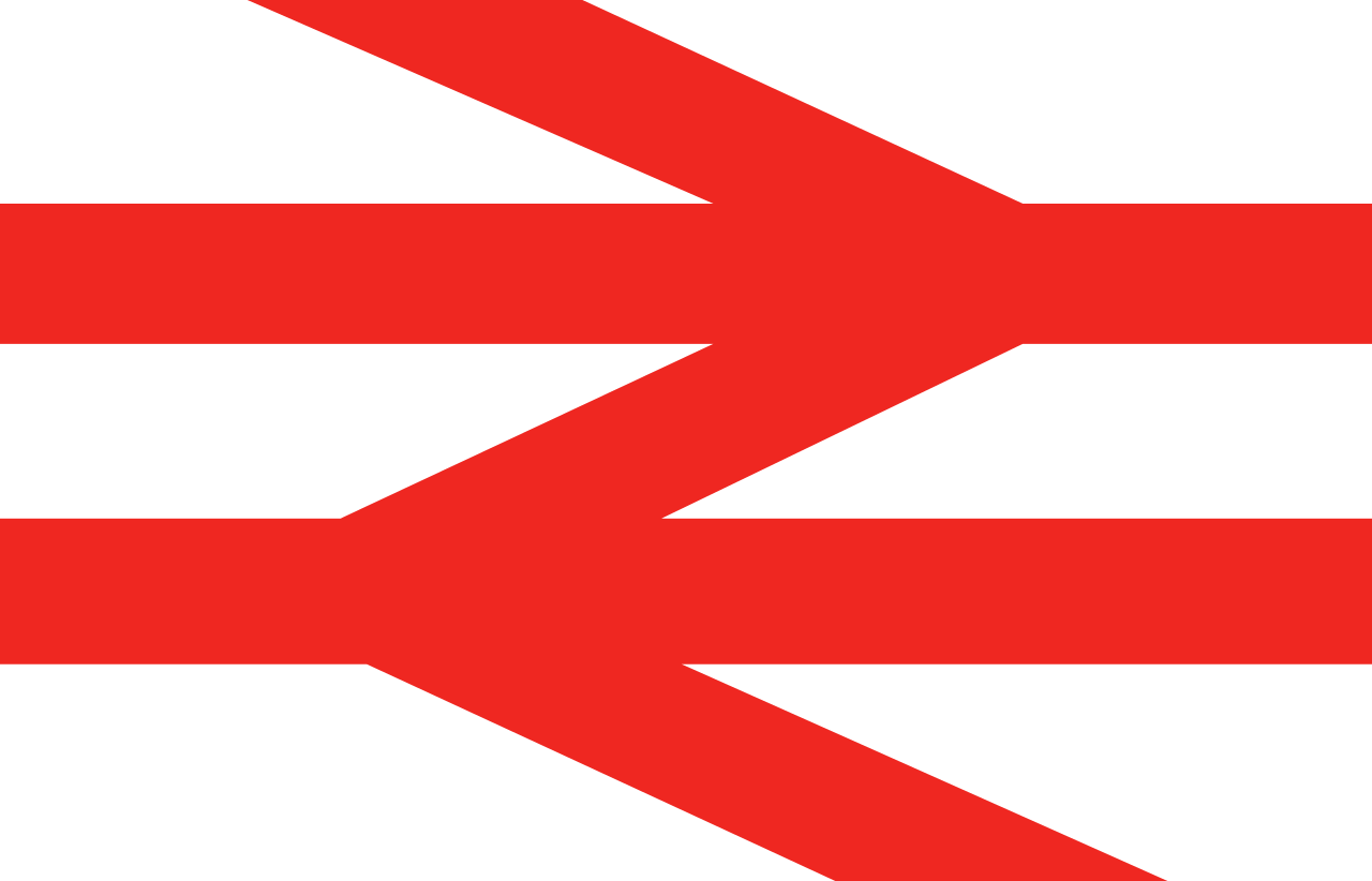 This Is The Old British Rail Logo, Indicating A Railway - National Rail Logo Vector (1280x822)