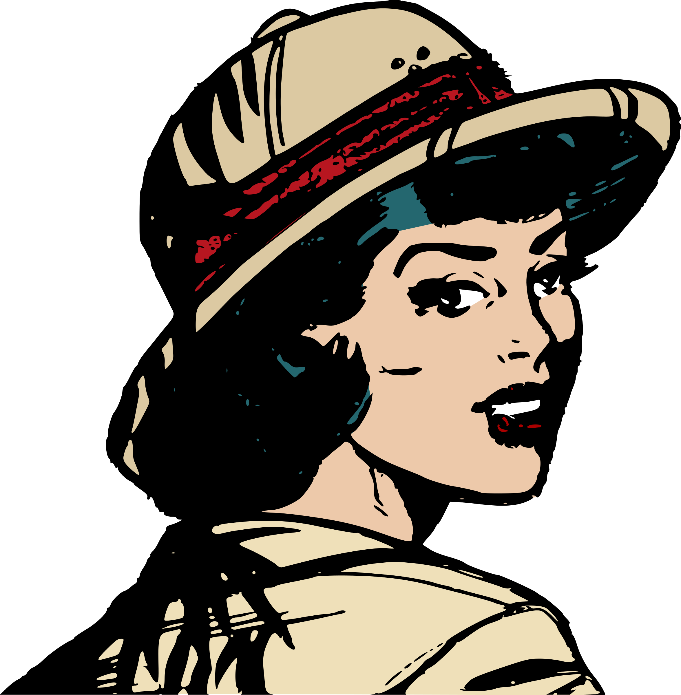 Girls Basketball Cartoon 29, Buy Clip Art - Woman In Pith Helmet (2351x2400)