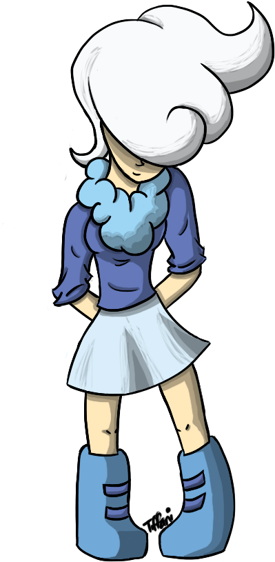 Vanillish Gijinka By Yellowy - Cartoon (526x871)