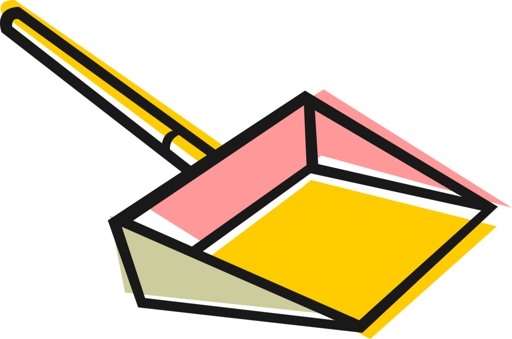 Vector Illustration Of Dustpan Cleaning Utensil For - Dustpan Clipart (1056x700)