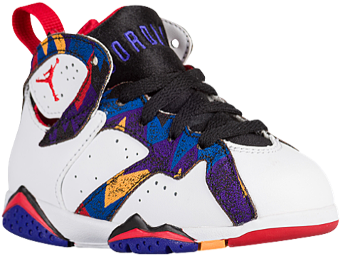 Kids' White University Red Black Bright Concord Jordan - Jordan Retro 7 Baby (500x500)