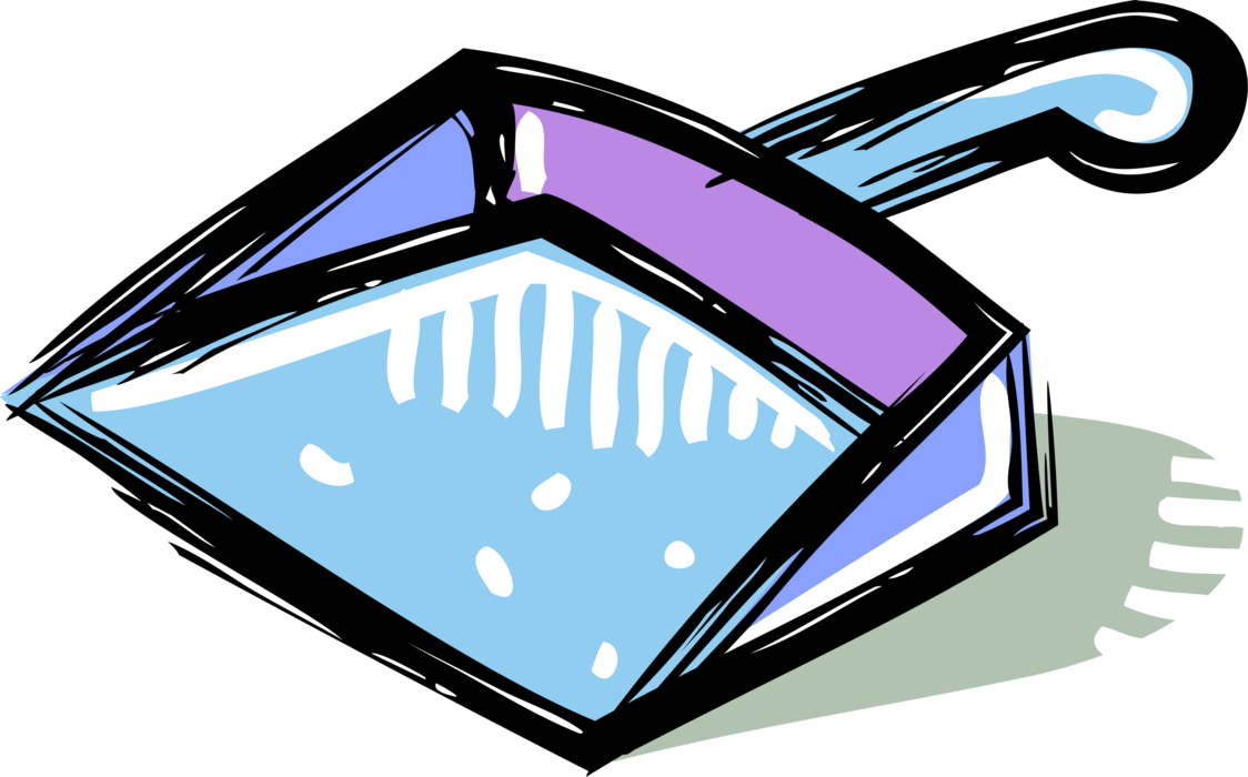 Vector Illustration Of Dustpan Cleaning Utensil For - Dustpan (1124x700)