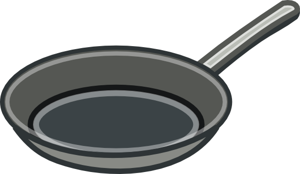 Pan - Clipart - Frying Pan Clipart (600x347)