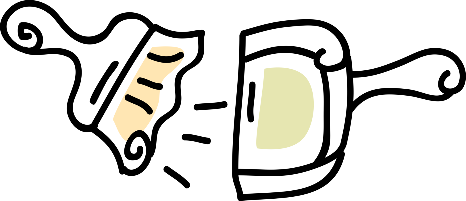 Vector Illustration Of Dustpan And Whisk Broom Cleans - Vector Illustration Of Dustpan And Whisk Broom Cleans (1622x700)