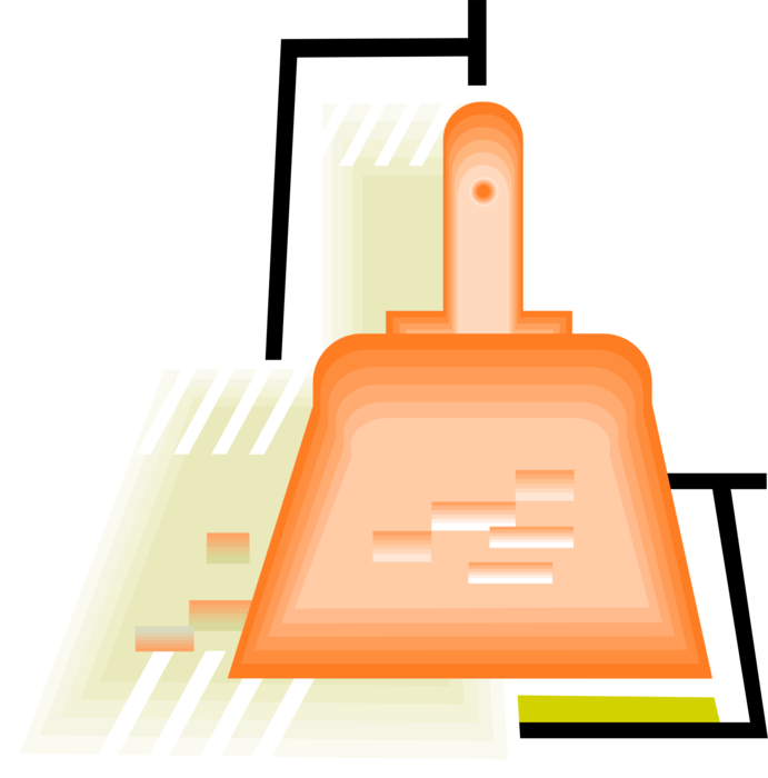 Vector Illustration Of Dustpan Cleaning Utensil For - Vector Illustration Of Dustpan Cleaning Utensil For (691x700)