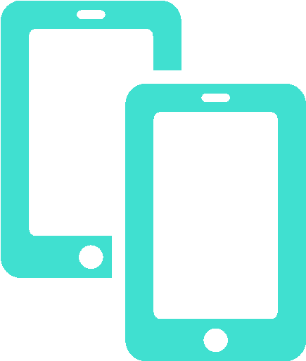 Free Turquoise Two Smatphones Icon - Free Turquoise Two Smatphones Icon (512x512)
