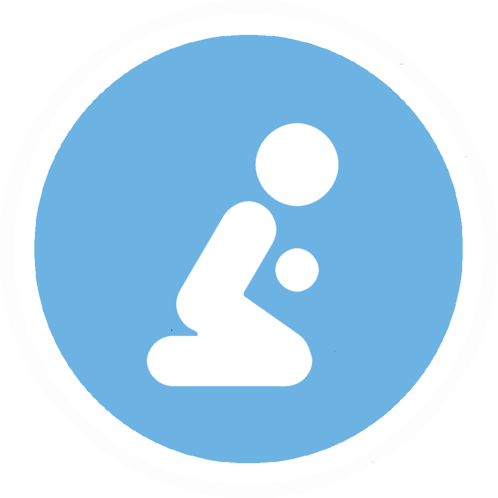 Prayer Worship Icon Blue And White - Portrait Of A Man (1000x1000)