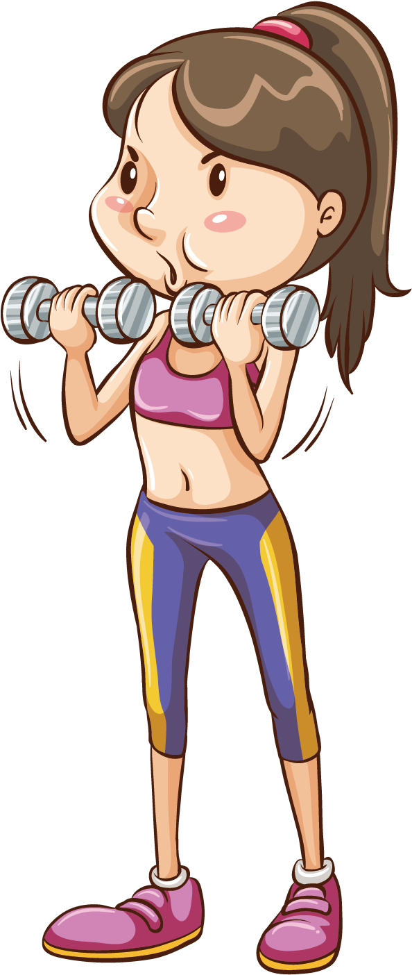 Dumbbell Drawing Royalty-free Illustration - Girl Fitness Drawing Png (1500x1500)