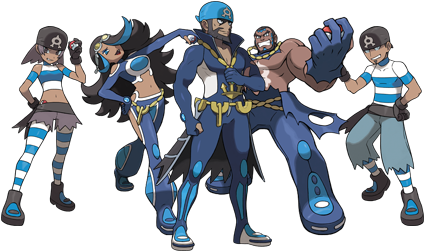 Team Aqua - Pokemon Team Aqua Members (423x300)