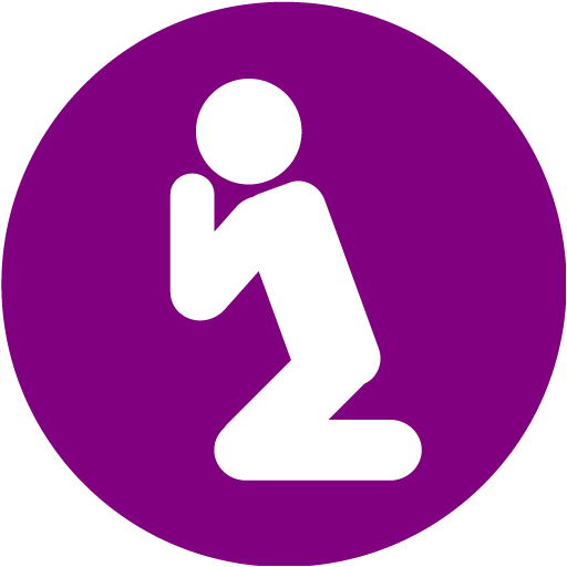 Purple Praying Icon - Png Praying Icon (512x512)